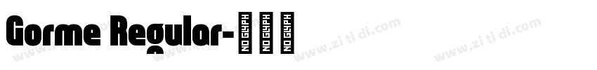 Gorme Regular字体转换